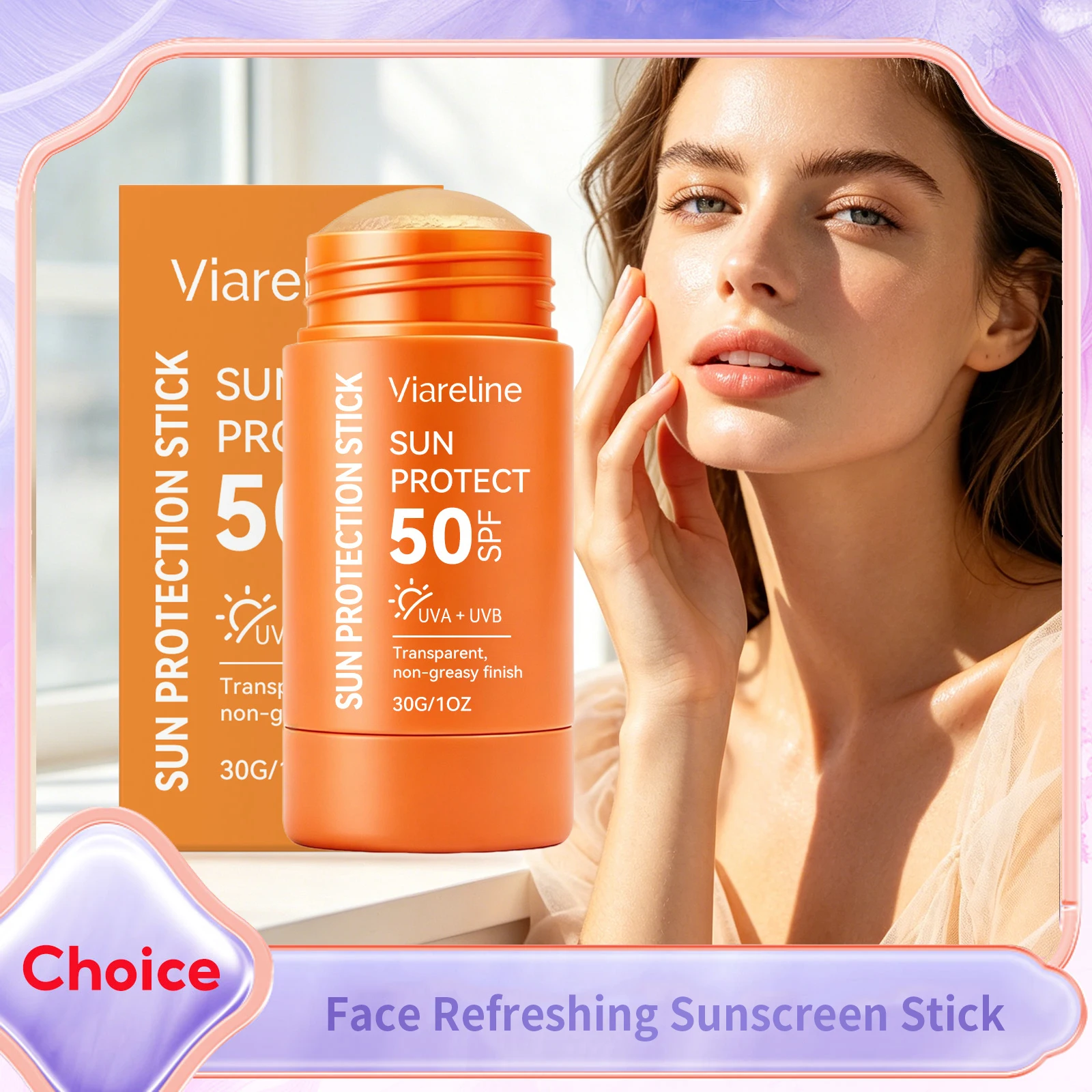 SPF 50 Sunscreen Stick Deep Hydrating Anti Oxidant Non Greasy Oil Control Waterproof Facial Sunblock Stick Summer UV Protector