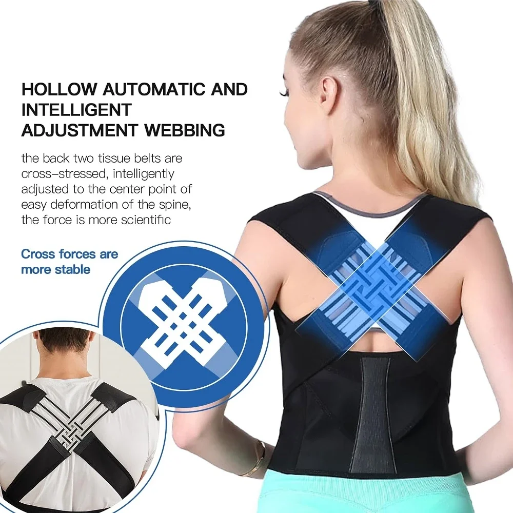 Posture Corrector for Women and Men, Adjustable Shoulder Posture Brace, Back Straightener Posture, Used for Middle Upper Spine