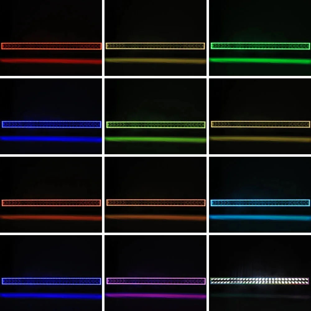 شريط إضاءة LED Halo RGB مقاس 13.5 بوصة 72 وات، مع أوضاع وامضة مطاردة، شعاع كومبو للفيضانات على الشاحنة ATV UTV للطرق الوعرة لسيارة جيب
