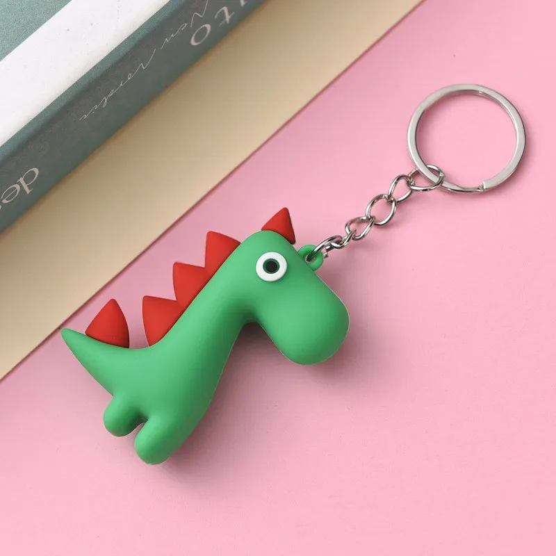 Cartoon dinosaur key ring men\'s and women\'s car bag key pendant