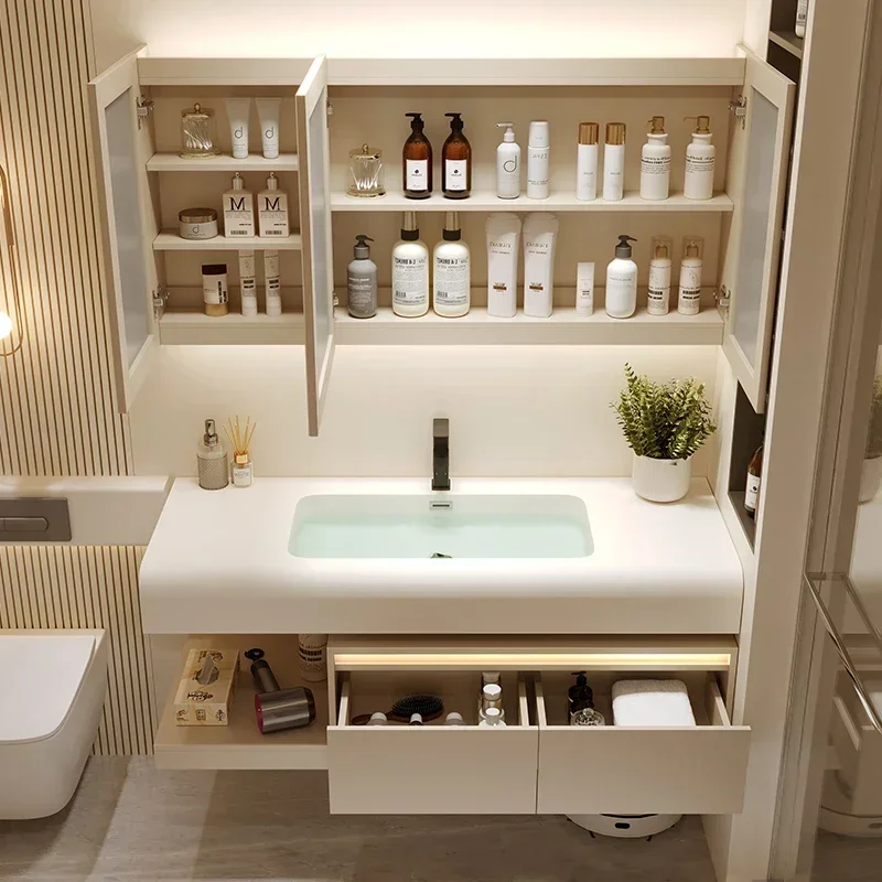 

Vanity Bathroom Sink Base Cabinet Closed Storage Toilet Towel Furniture Luxury Column Wc Mirrors Wall Pharmacy Szafka Medicine