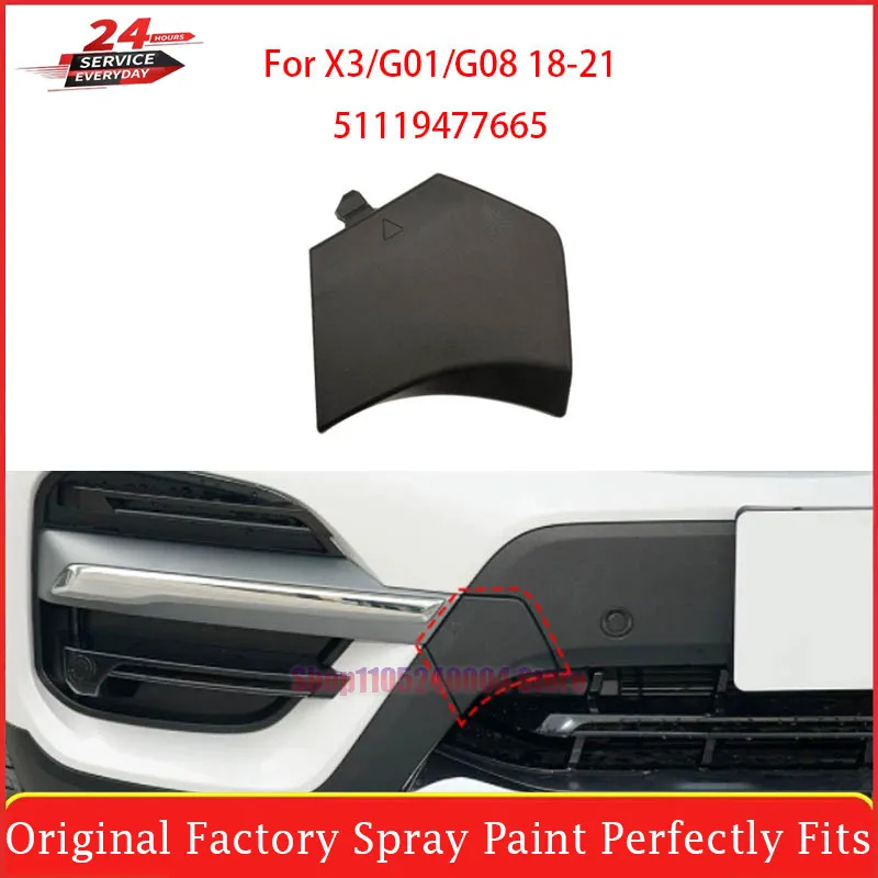 For BMW X3 G01 G08 Front Tow Hook Cover Complete Set & Compatible with Multiple Part Numbers 51119477665 51118098823