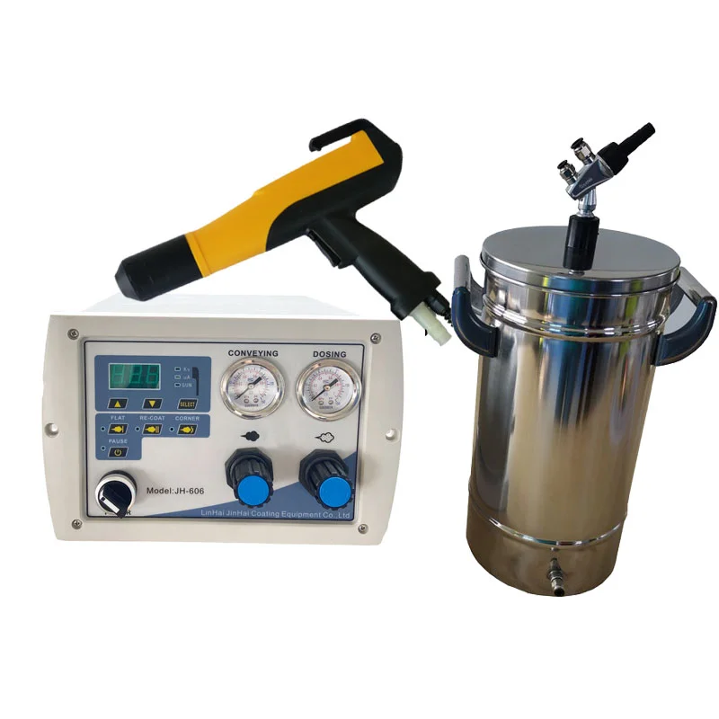 Laboratory Test Powder Coating Gun With Small Powder Hopper For Spraying Painting On Metal Surface