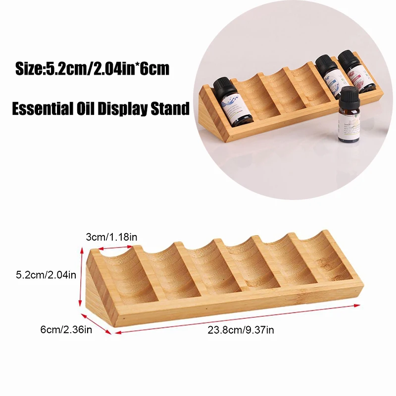 Portable Tabletop Diffuser Stand Shelf Organizer 6 Slots Nail Polish Collection Perfume Holder Essential Oil Storage Rack
