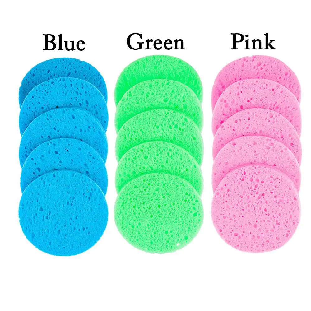 5Pcs Portable Cleanup Skin Care Compress Puff Body Facial Cleaner Cleansing Sponge Face Wash Pad