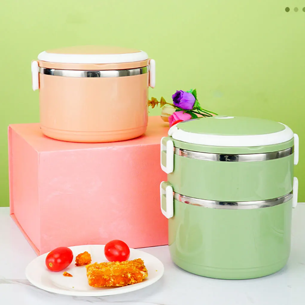 

Стильная коробка Bento из нержавеющей стали с удобным хранением, универсальная зеленая коробка для завтрака из нержавеющей стали