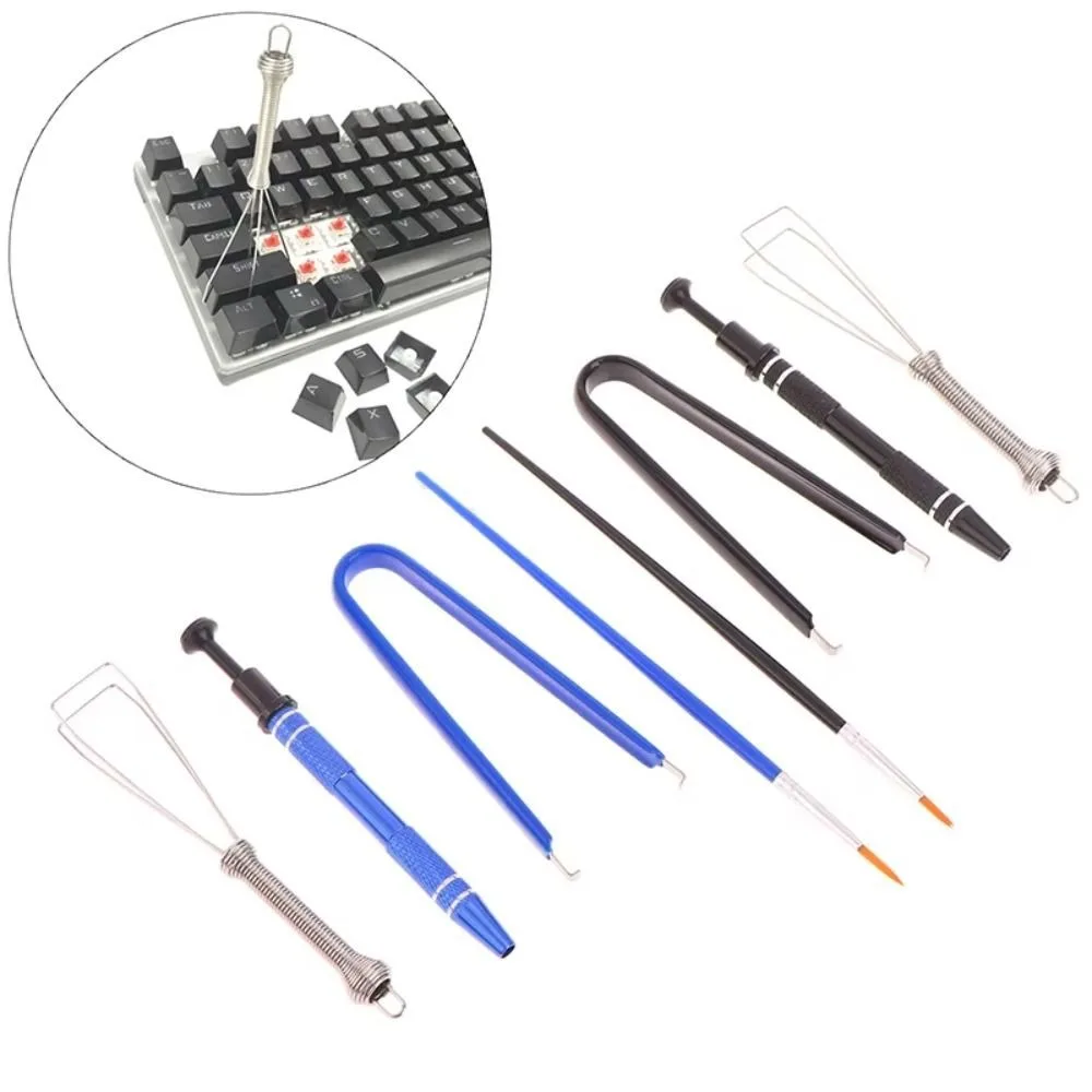 4/6pcs Professional Keyboard Cleaning Tool Kit with Storage Bag Household Keycap Puller Mini DIY Keycap Lube Brush Cybercafe