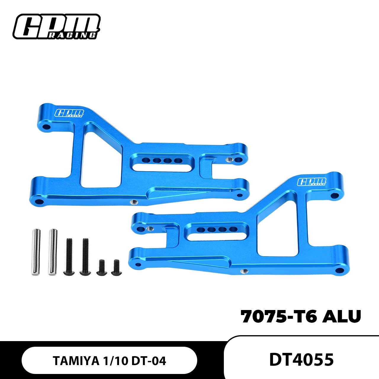 Brazos de suspensión inferior delanteros de aleación GPM 7075 TAMIYA 1/10 DT-04 RC Fighter Nxgen 58741