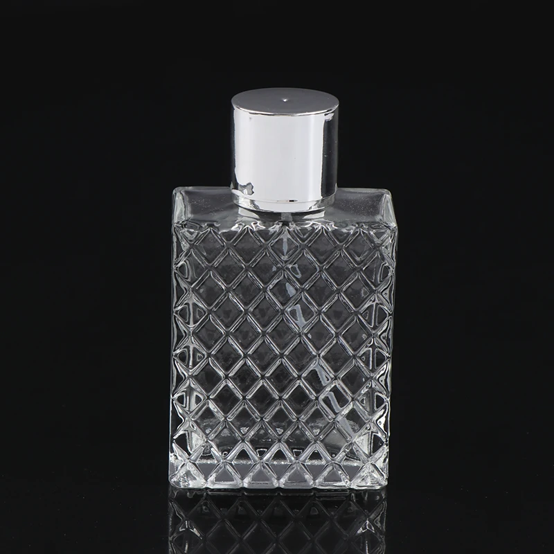 100ml Clear Glass Mist Atomizer Square Refillable Portable Perfume Spray Bottle