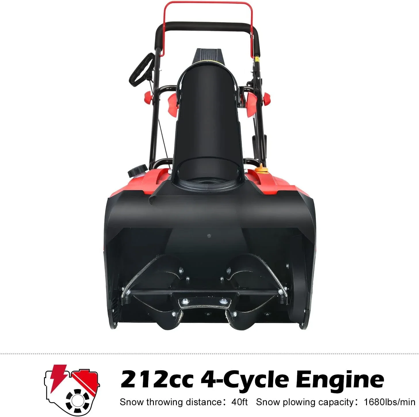 Snow Blower Gas Powered 21-Inch, 212cc Engine, LED Light, Single-Stage Snowblower PS21