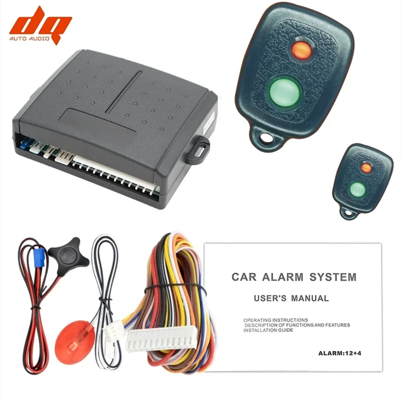 Car Anti-theft Alarm System Universal 12-pin Header Socket Host Wiring Harness Remote Kit 12V Modified Remote Control Accessorie