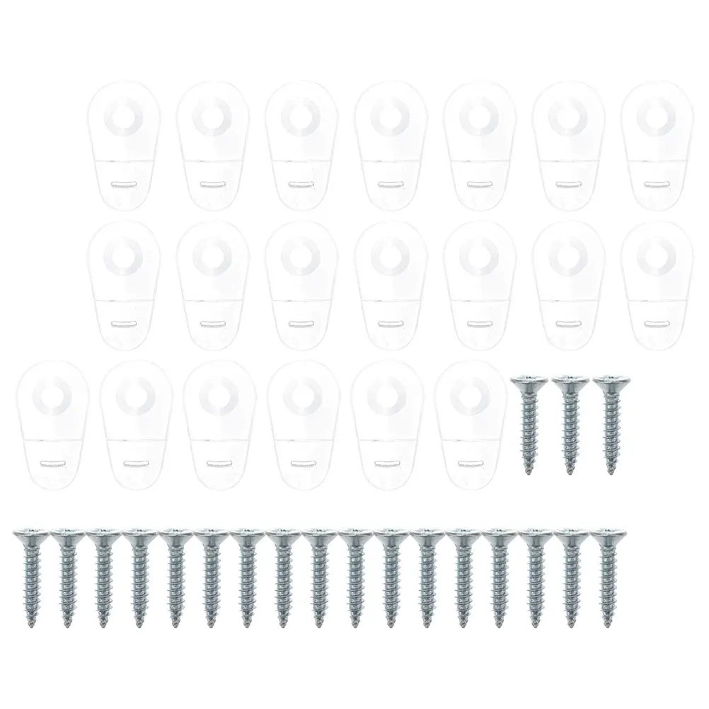 

100 Pcs Glass Retainer Clips Smooth Durable Mirror Holder Wall Mount Kit For Study Bedroom Kitchen Cabinet Door Hardware