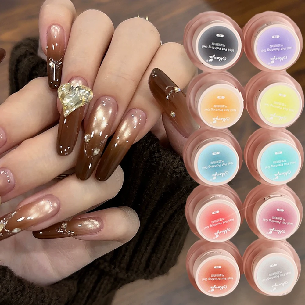 1Jar Cushion Patting Gel Polish Ombre Black White Peach Pat Pat Gel Nail Polish Drawing Liner French Nail Cushion Gradient Gel