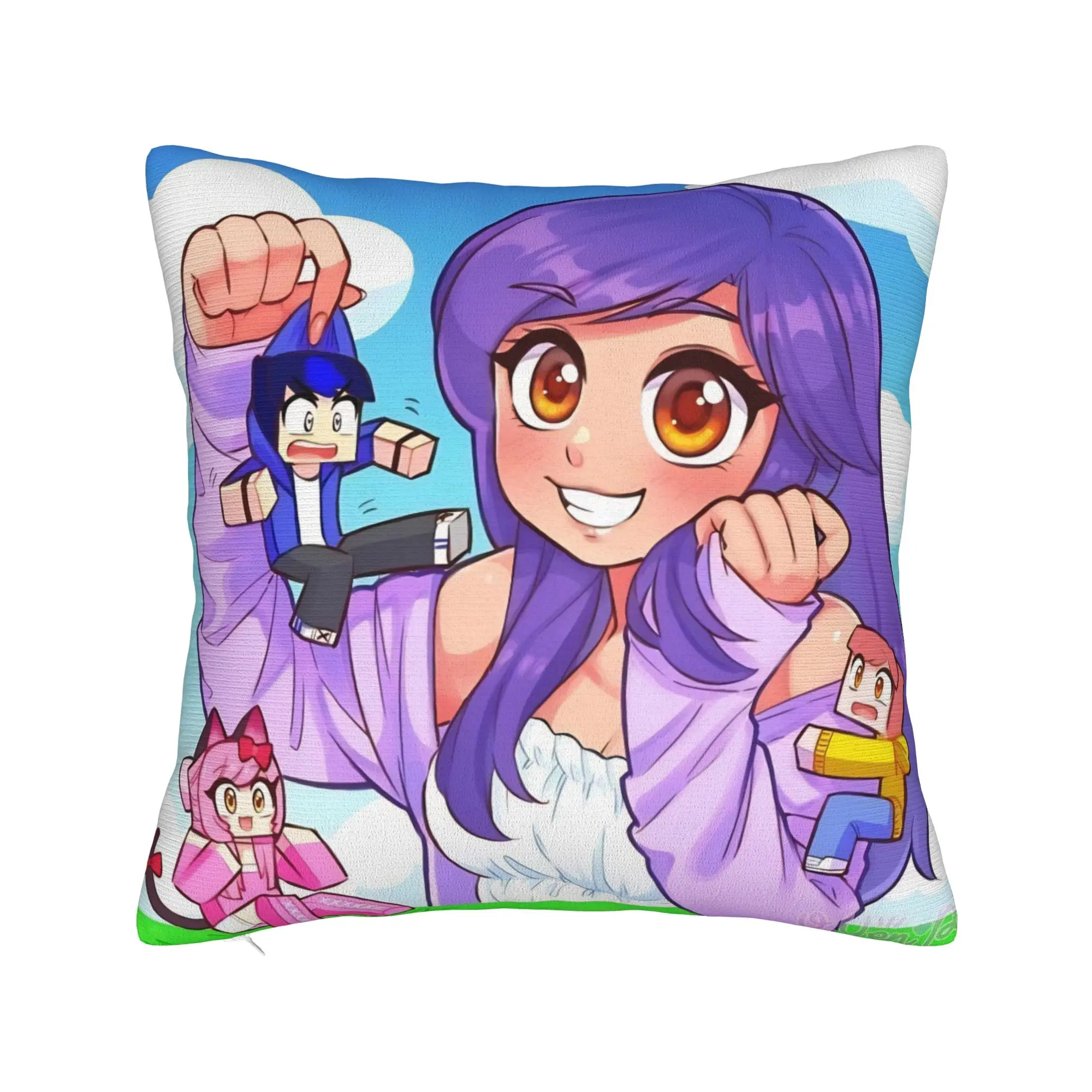 A-Aphmau Cartoon Pillow Cover Stuff Printing Cushion Cover Gift  Throw Pillow Case Cover Home Multi Size