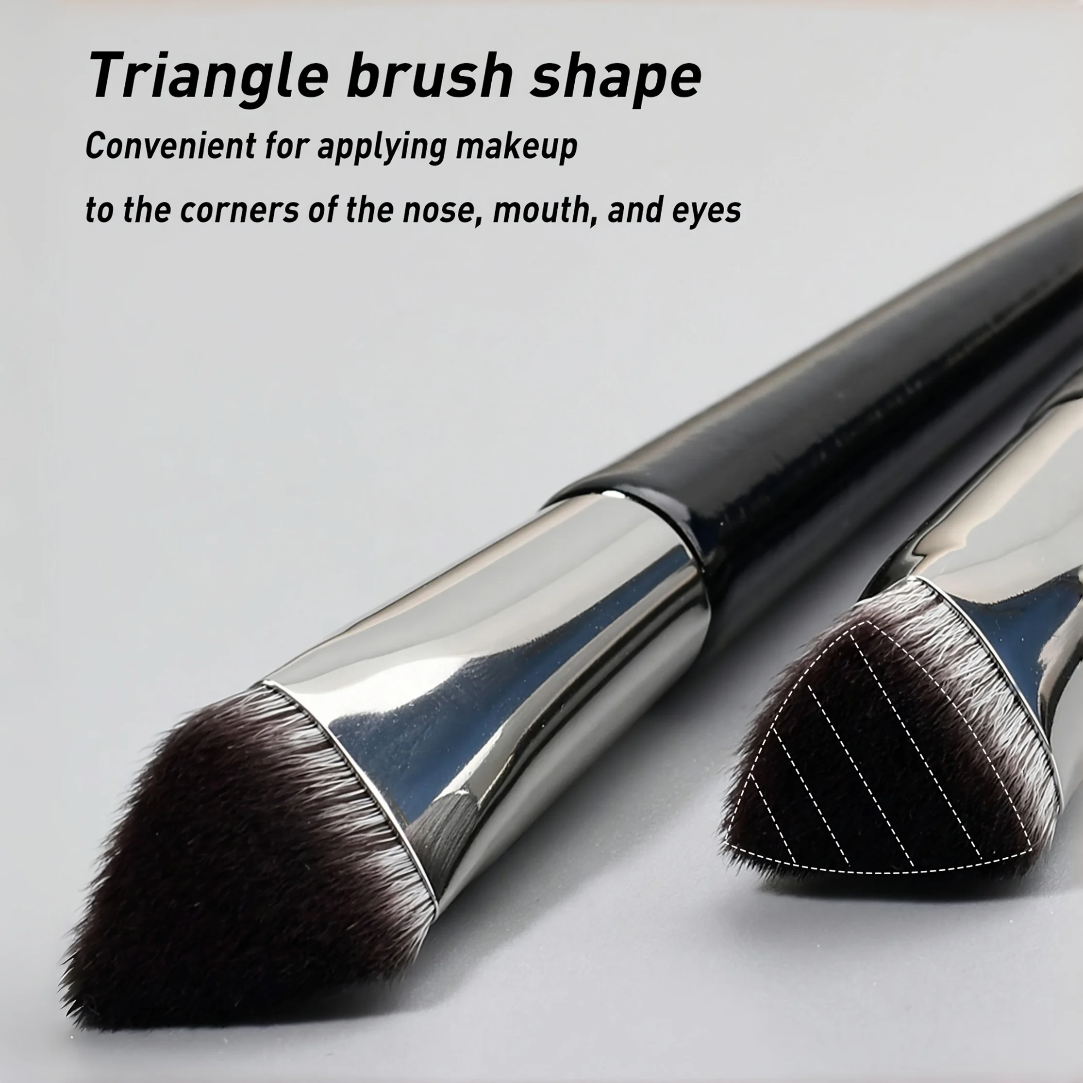 Brocha correctora de fibra sintética suave, multiuso para mezclar impecable debajo de los ojos, crema BB, herramienta de maquillaje amigable para viajes