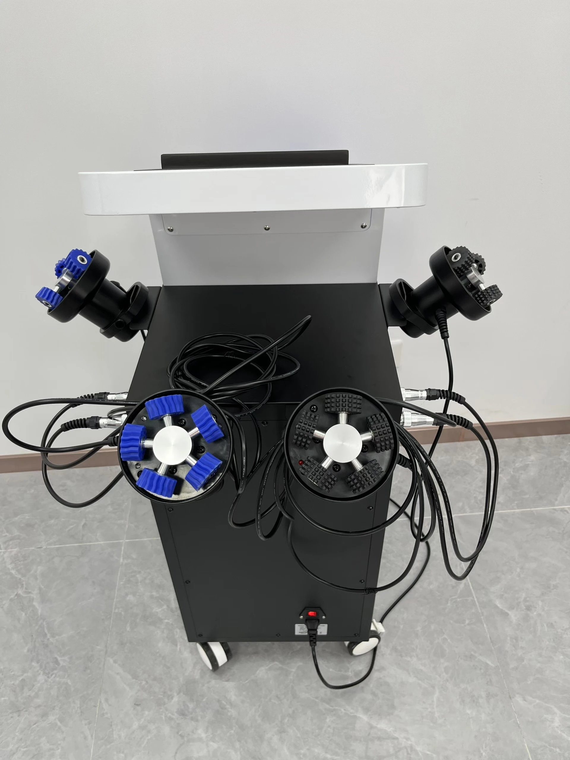 المهنية 4-مقبض الاهتزاز الأسطوانة تدليك العلاج الجسم التخسيس مُدلك بالاهتزاز الدائمة الدهون مُدلك سلوليت آلة