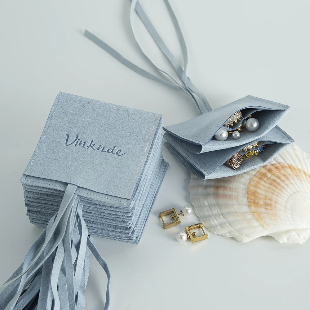 

Personalized Microfiber Velvet Bag 50pack Jewelry Presents Pouch for Earrings Necklace Christmas Jewellery Wedding Gift Package