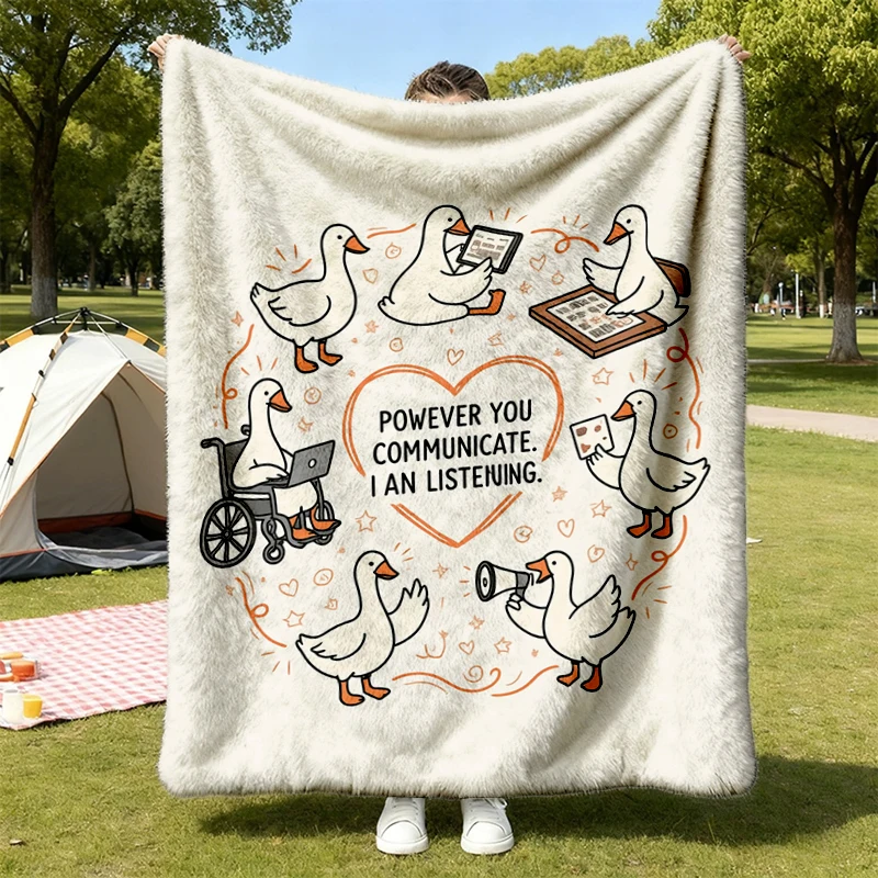 Neurodiversity Awareness Flannel Blanket, Special Education Teacher Flannel Throw, Retro BCBA School Psychologist Gift
