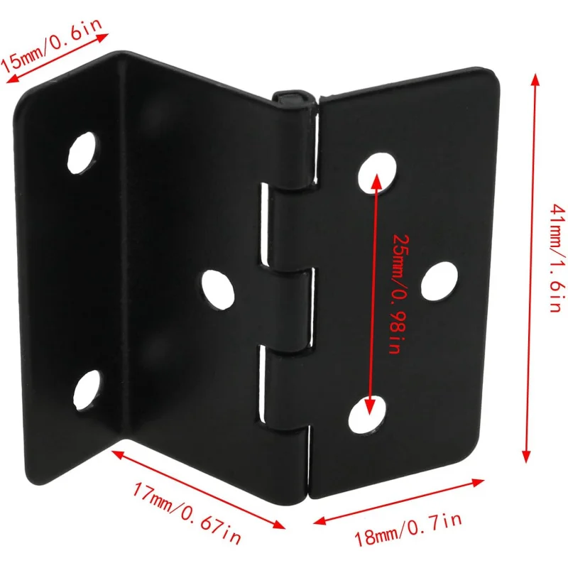 4-delige drievoudige retro scharnier borstscharnieren vouw vintage doos hardware (met schroeven)