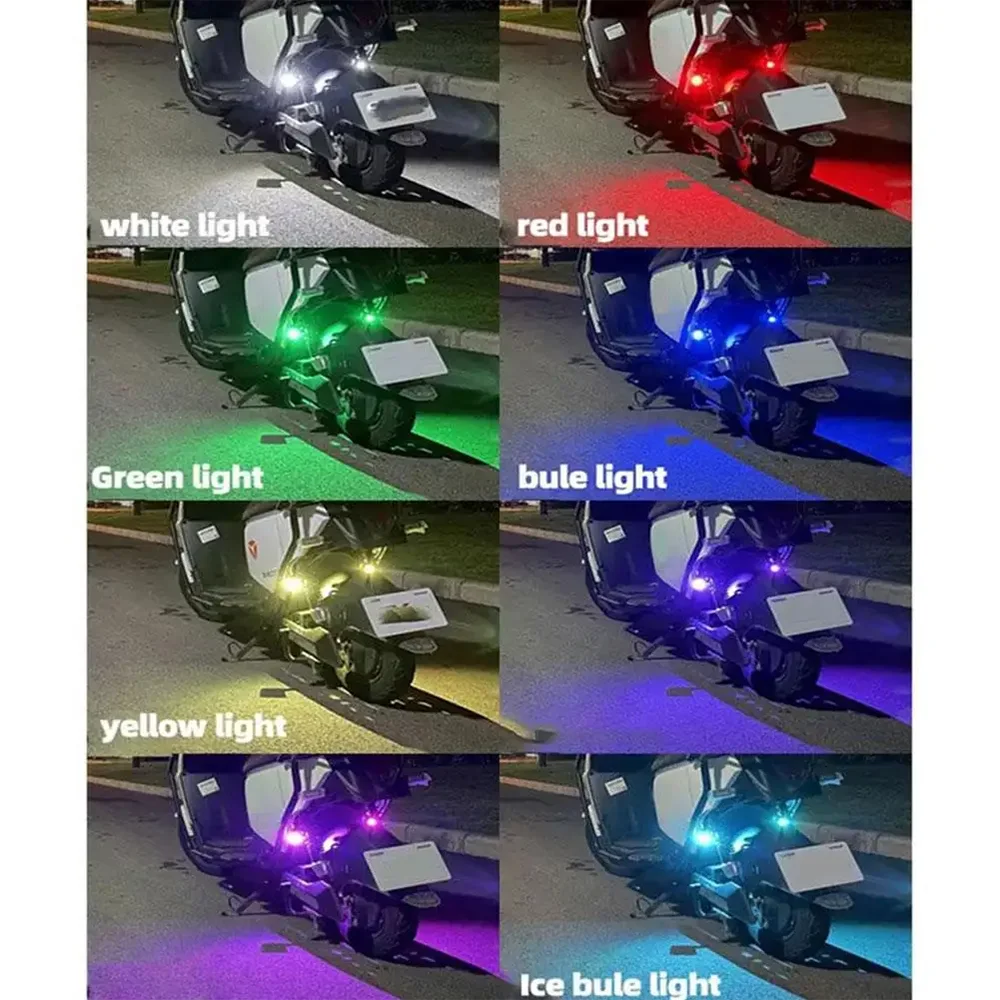 1-10PCS Motorcycle LED Aircraft Strobe Lights Drone Anti-collision Warning Lamp Flash Indicator With Wireless Remote Control