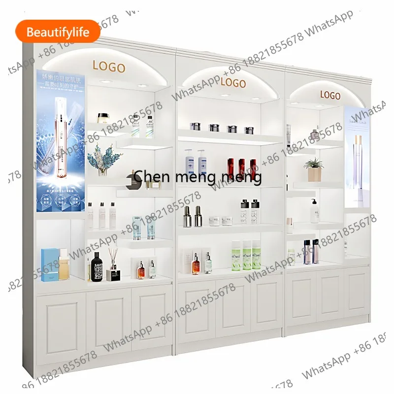 

a44 Modern Minimalist Cosmetics Display Cabinet Nordic Beauty Salon Nail Salon Product Display Rack High-end Office Furniture