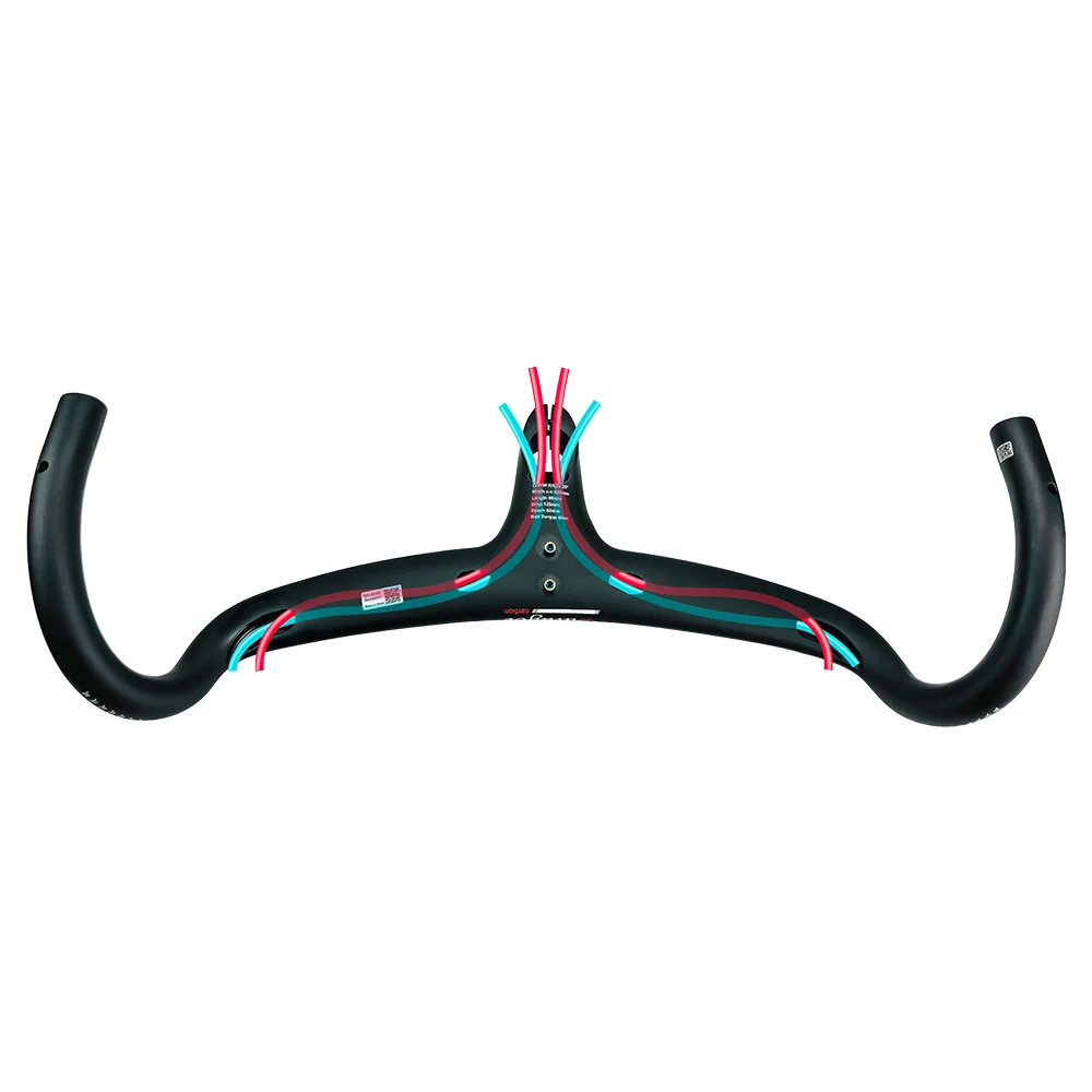 Full internal wiring BALUGOE Gravel Handlebar Carbon fiber Exotropism handle 28.6mm Bicycle Road Bike Handlear 25 degrees