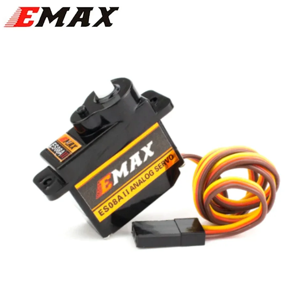 EMAX ES08A II 9g Micro Servo engranaje de plástico Mini Servo analógico 1,8 kg/seg para modelos RC piezas de repuesto de avión 3D de ala fija