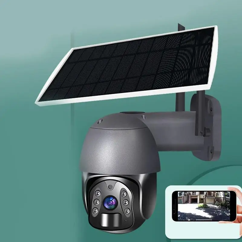 WiFi PTZ Camera Outdoor Wireless Solar IP Camera 3MP HD Built-in Battery Video Camera Long Time Standby Night Vision