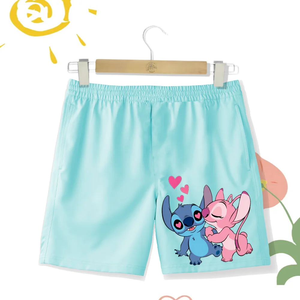 Children's Cartoon Print Beach Shorts, Casual Swimming Pants for Boys and Girls Outdoor Swimming Comfortable Colorful Clothing