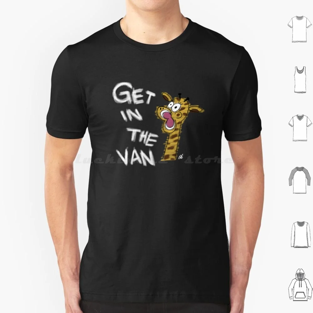 Harold-Get In The Van White Text T Shirt 6xl Cotton Cool Tee Harold Healthy Giraffe Nostalgia 90s Australia Australian