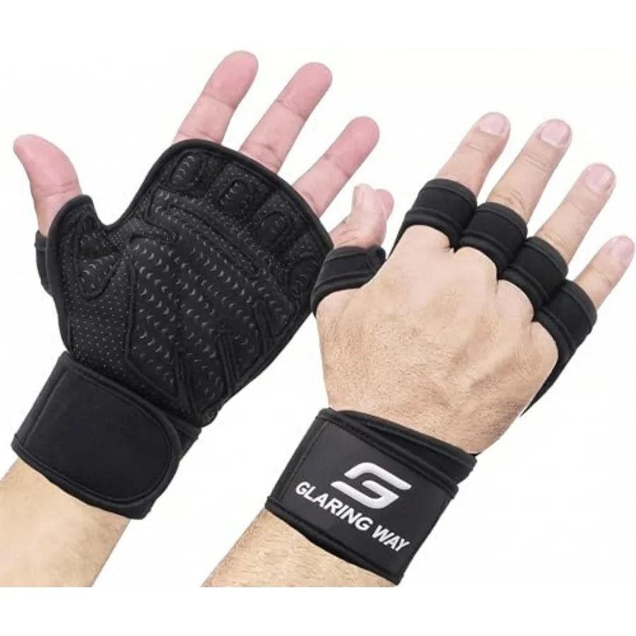 Neoprene Padded Weight Lifting Gloves for Men and Women - Ventilated Workout Gloves for Athletes Gym Sessions Cycling Tracking