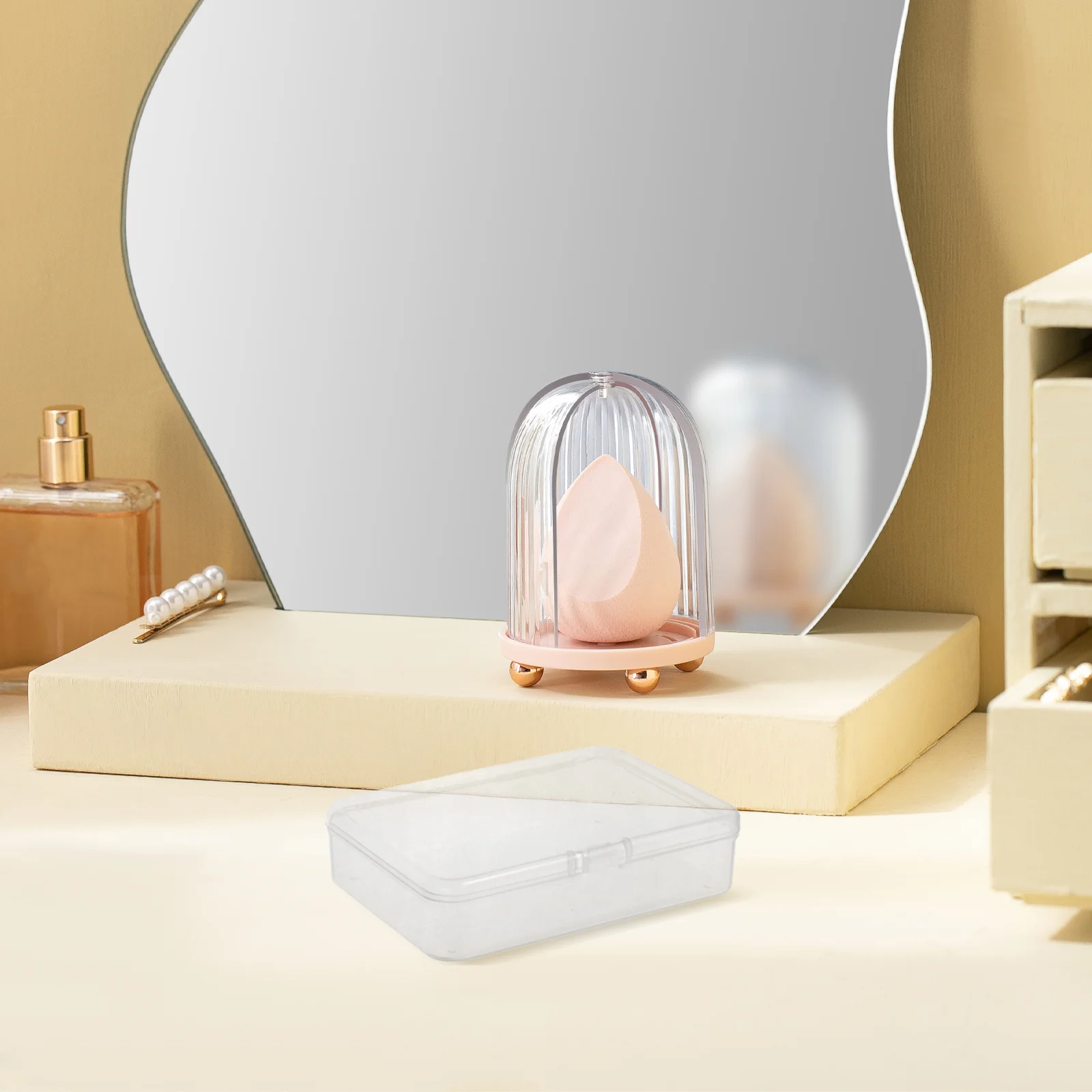 10 قطعة صندوق تخزين شفاف منظم حافظة البطاقات البلاستيكية المربعة الشفافة لبطاقات التداول وحامل بطاقات العمل #1