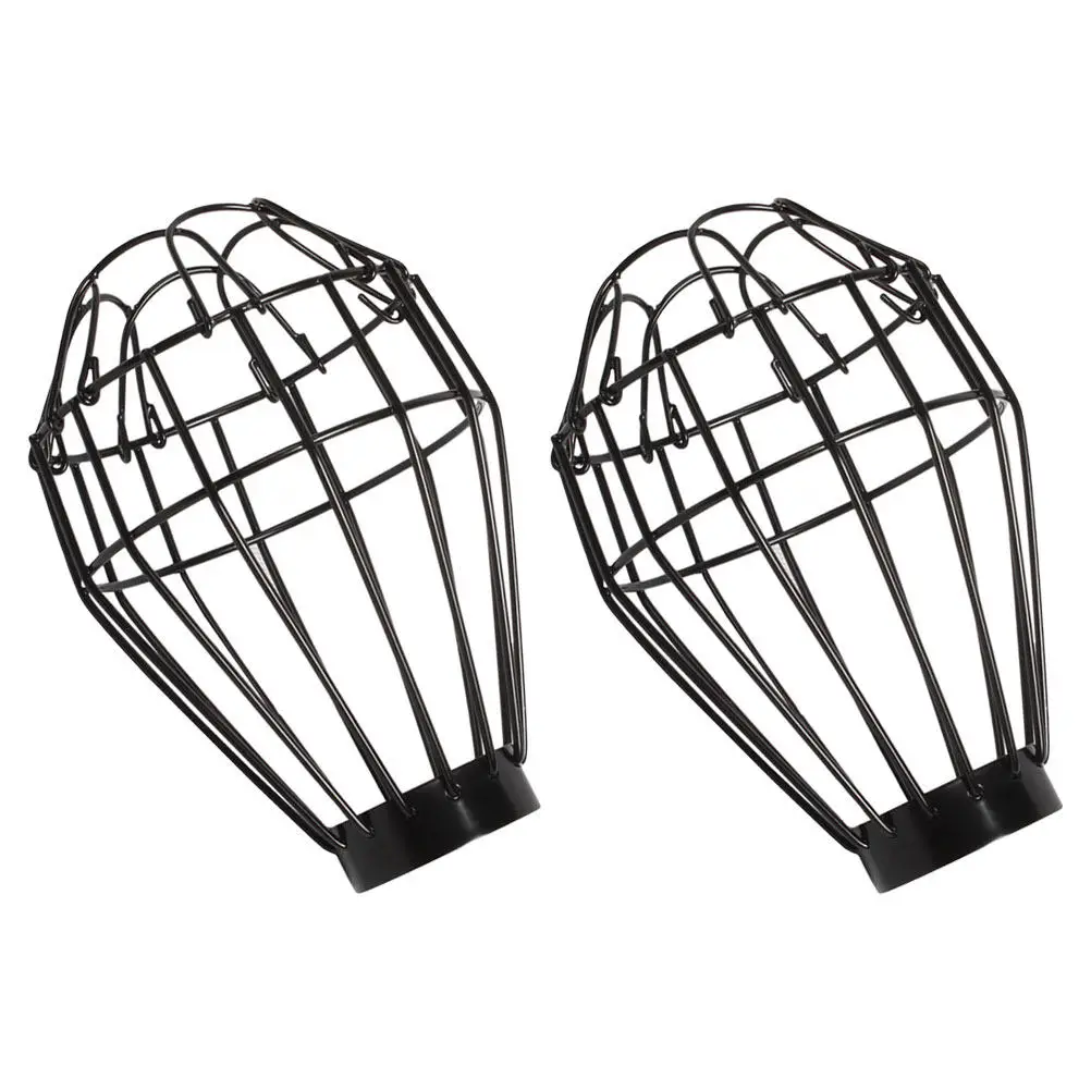

2Pcs Reptile Lampshade Shell Anti Scalding Net for Heating Lamp Insulation Reptile Terrariums Dome Bulb Cover Metal Frame