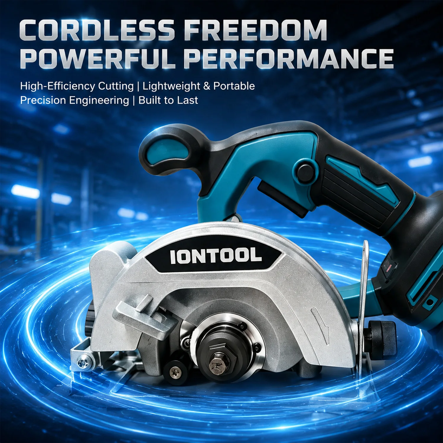 IONTOOL Cordless Circular Saw 140mm For Wooden Shelf Board Cutting and Cabinet Panel Trimming and Bookcase Back Panel Fitting