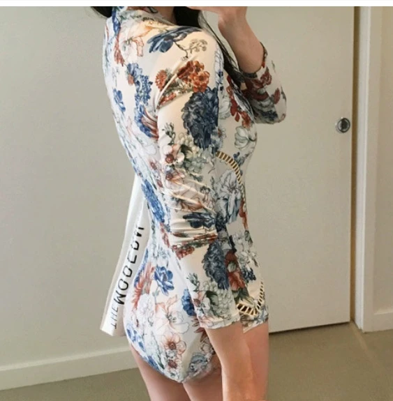 

Женский быстросохнущий костюм для защиты от медуз: Новая модель из Южной Кореи, цельный комбинезон с длинными рукавами для дайвинга, серфинга и термальных источников