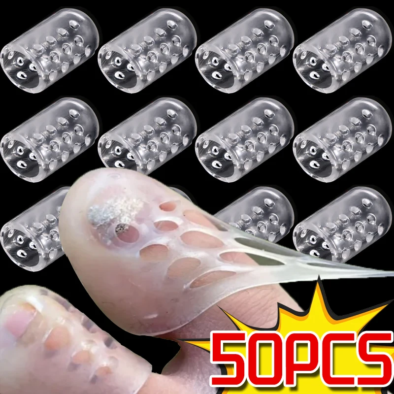 Breathable Toe Protector 50PCS Toes Caps Elasticity Clear Toes Protector Anti-Friction Blisters Foot Care Silicone Toes Covers