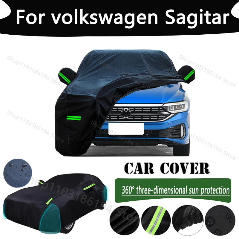 For volkswagen Sagitar Outdoor Protection Full Car Cover Snow Covers Rainwater Sunshine Dustproof Scratches Car Cover