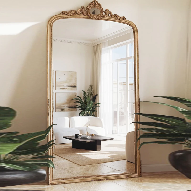 

Decoration Modern Mirror Standing Full Body Girls Men Bedroom Bathroom Long Luxury Funky Mirror Irregular Espelhos Home Products