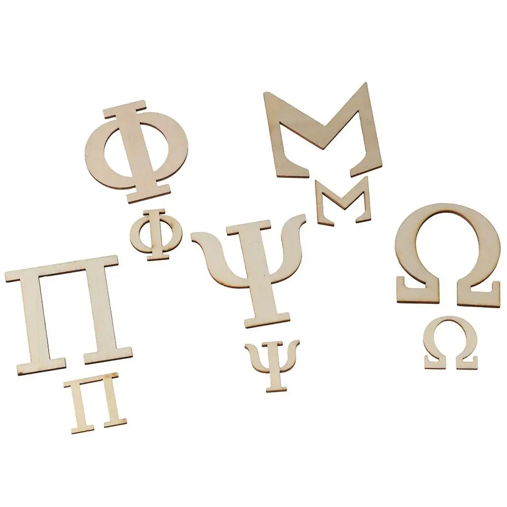 96Pcs Wooden Greek Letters, 24 Letters DIY  Wood Greek Alphabets Blank Letters, Crafts Home Decorations Making