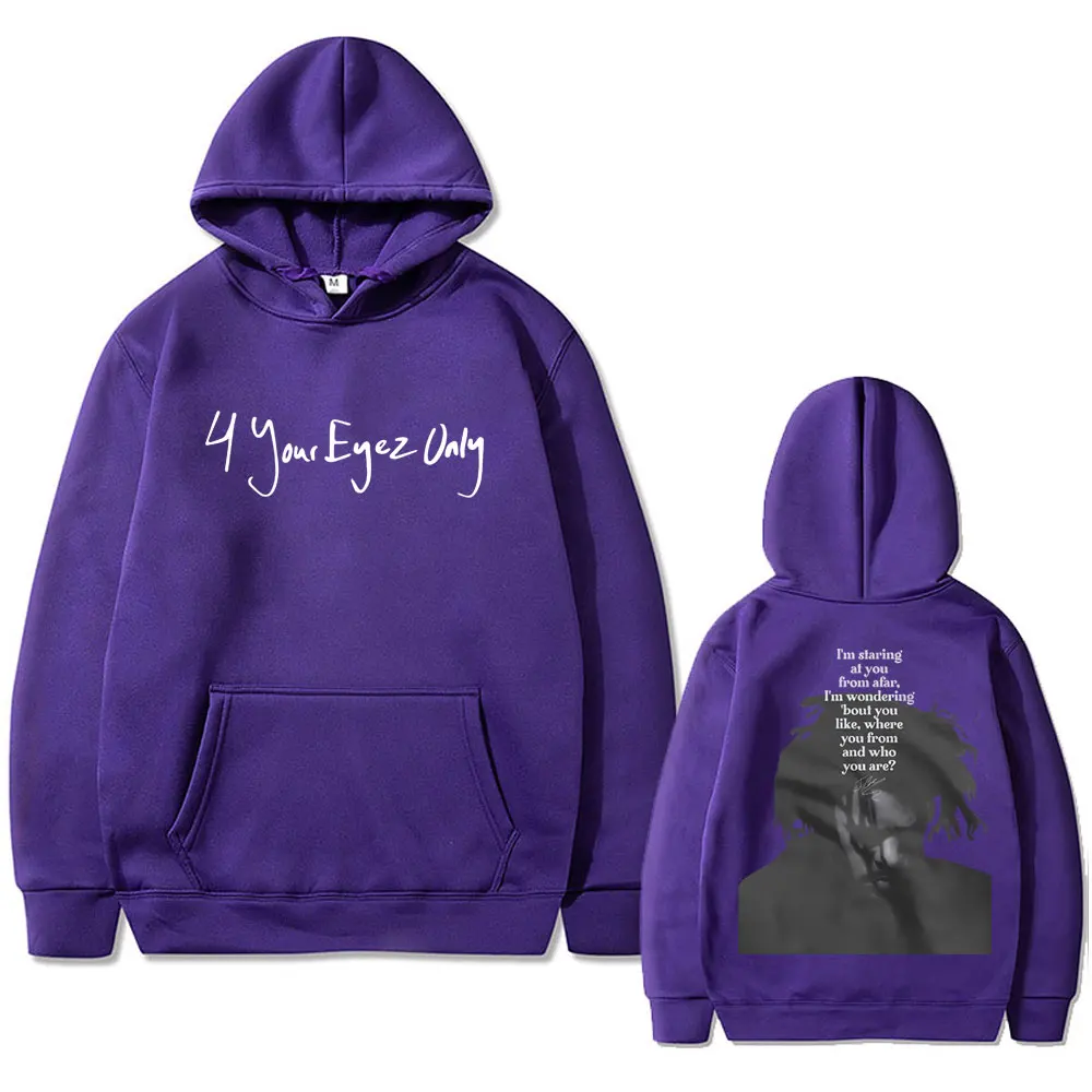 Rapper J. Cole 4 Your Eyez Only Graphic Hoodie Men Women Hip Hop Oversized Sweatshirt Male Fashion Vintage Hoodies Sportswear