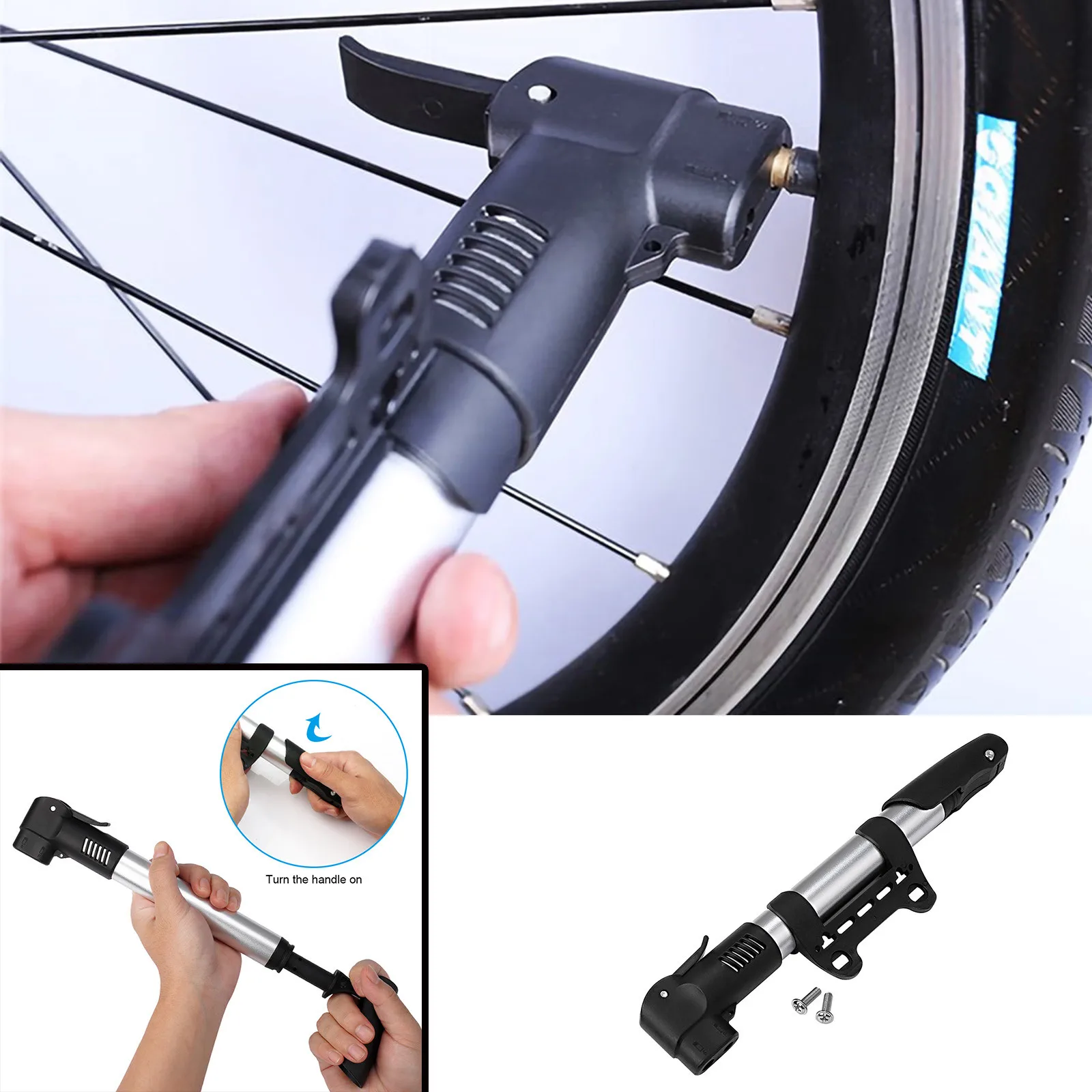 

Mini Portable Manual Bike Pump High Pressure Mtb Road Bike Electric Bicycle Wheel Tire Inflator Cycle Air Pump Bike Accessories