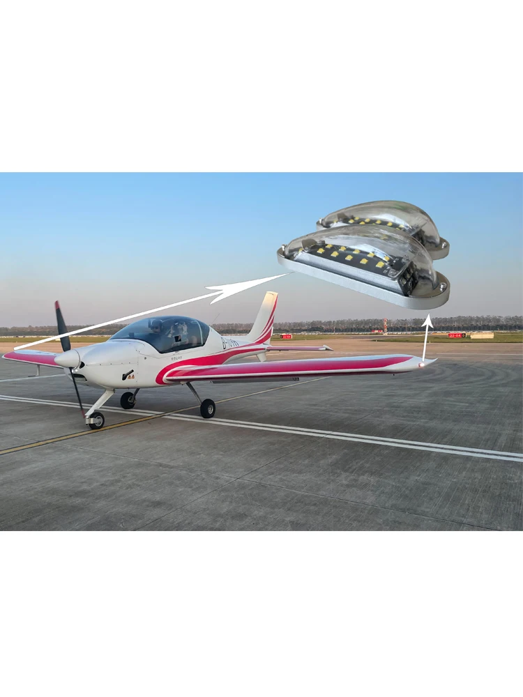 L202 LED Aircraft Flashlight Wingtip Lights Experimental Airplane Helicopter UAV