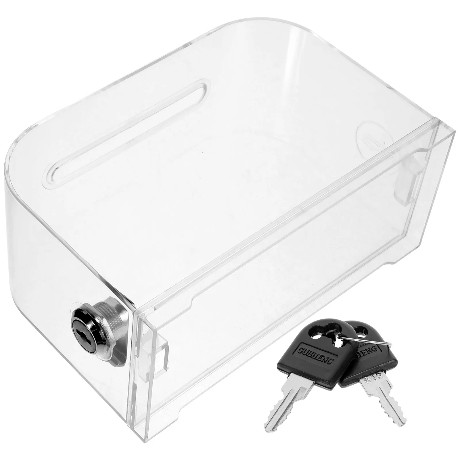 

Business Card Holder Large Capacity Desktop Organizer Portable Container Office Supplies Card Collection Box Acrylic Material