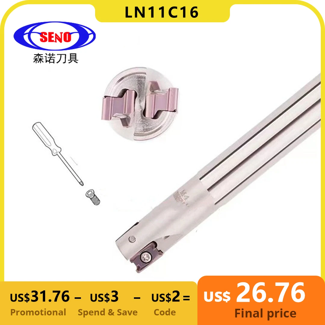 

SENO LN11 Turning High-speed Tool Holder Double-sided Rapid Feed LNPU110408SRGE Carbide Tool Milling Insert LNMU 110408 SKD11