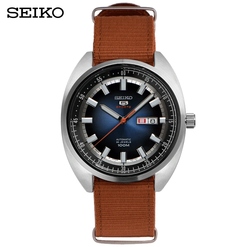 

Seiko 5 оригинальные японские автоматические механические часы для мужчин 10 бар водонепроницаемые светящиеся спортивные часы