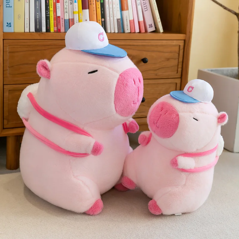 25/40/50/70Cm Capybara Plush Doll Cartoon New Summer Sports Capybara Plush Pillow Sofa Ornaments Room Decoration Birthday Gift