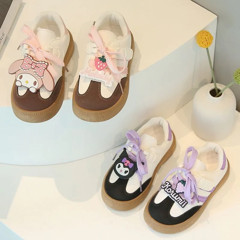 새로운 쿠로미 마이멜로디 애니메이션 귀여운 산리오 인싸템 패션 캐주얼 보드화 귀여운 아동 스포츠 스니커즈 사랑스러운 어린이 선물