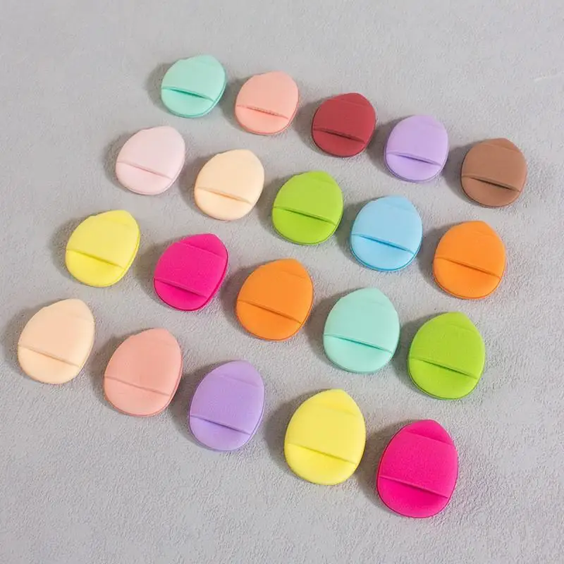 Mini-Finger-Puderquasten, 10 Stück, latexfrei, Taschenformat, Luftkissen-Puderquasten für Make-up-Nachbesserungen im Freien – Detail 3