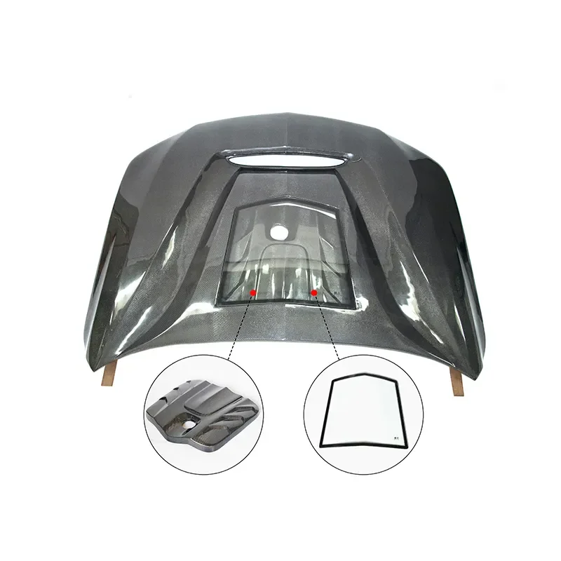 

Car Parts Carbon Fiber Transparent Engine Hood For Cadillac CT4