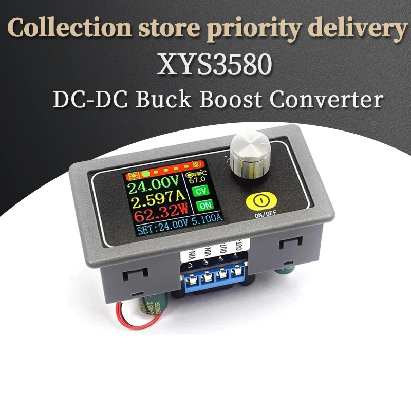 XYS3580 DC-DC Buck Boost Converter CC CV 0.6-36V 5A Power Module Adjustable Regulated laboratory Power Supply Variable